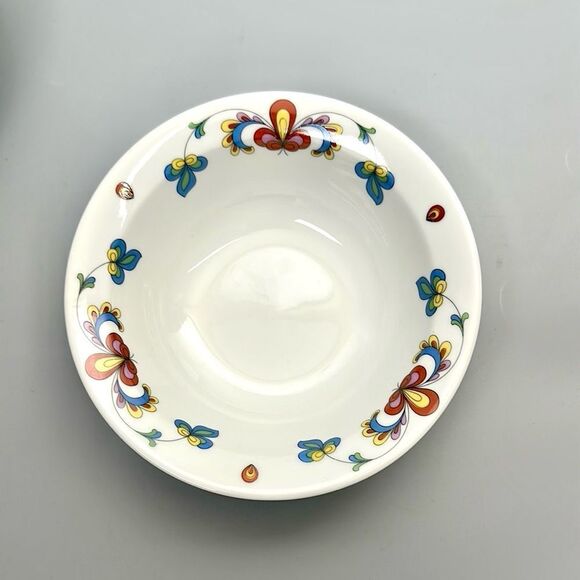 The Porsgrund Norway 76 Farmer's Rose Cereal Bowls Set Of 2 Vintage Unused - Picture 6 of 9